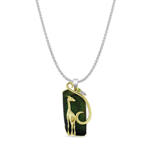 Across The Plain Pendant Catherine Best Dev Pendant on a 18 chain