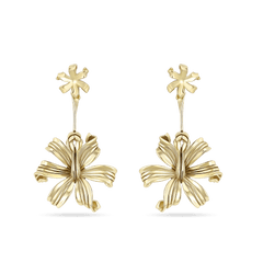 Nerine Lily Earrings Catherine Best Nerine Lily Drops 9ct Yellow Gold 