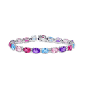 Sweetie Bracelet 18ct White Gold and Diamond Bracelet with myriad Gemstones Catherine Best