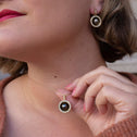 Reflections X 18ct Yellow Gold Tahitian Pearl and Diamond Drop Earrings Catherine Best Dev
