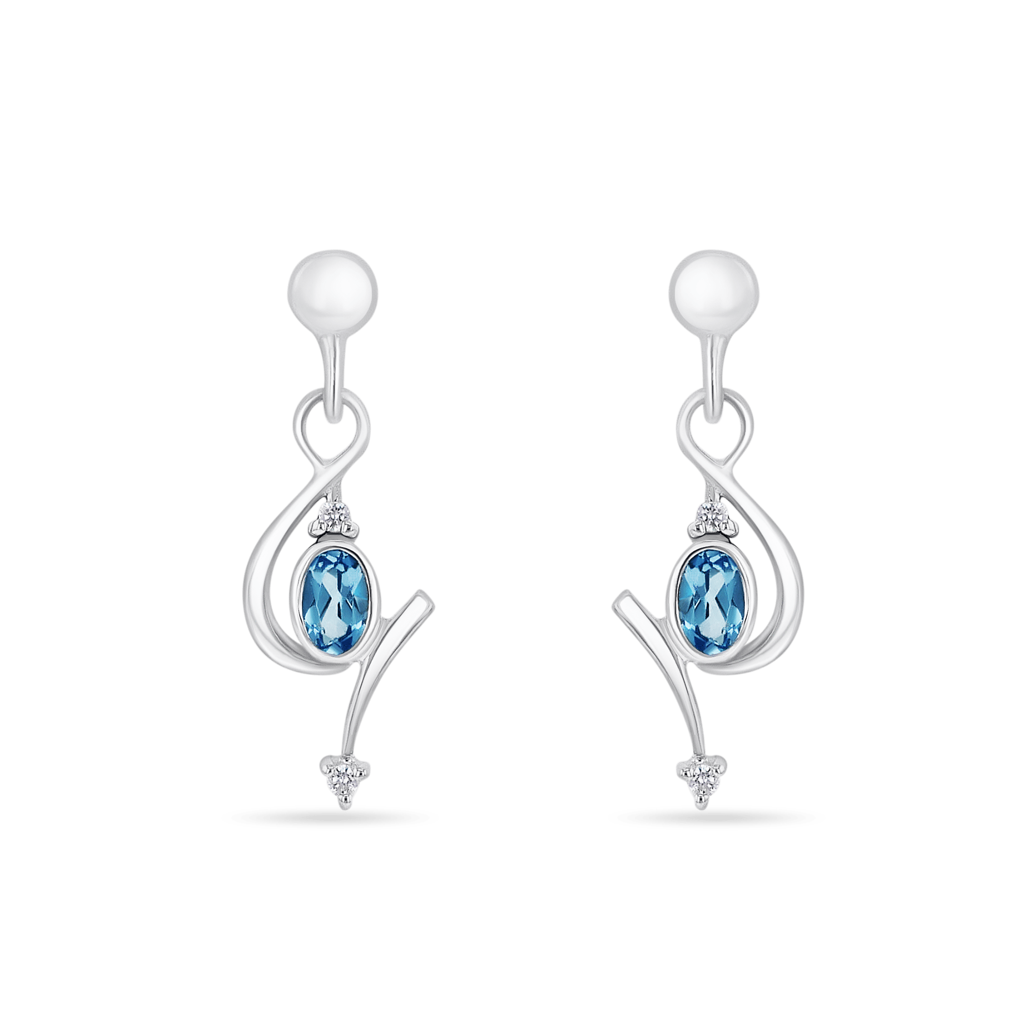 Chords of Love Earrings Catherine Best Blue Topaz