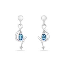 Chords of Love Earrings Catherine Best Blue Topaz 