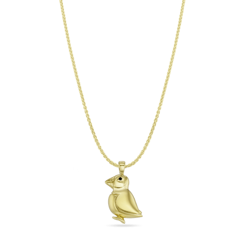 George The Puffin Pendant Catherine Best 18ct Yellow Gold Pendant on an 18