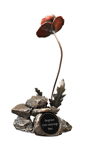 Richard Cooper Personalised Poppy Bronze Sculpture Catherine Best Dev