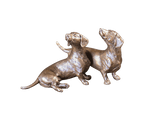 Richard Cooper Dachshund Pair Bronze Sculpture Catherine Best Dev