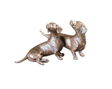 Richard Cooper Dachshund Pair Bronze Sculpture Catherine Best Dev 