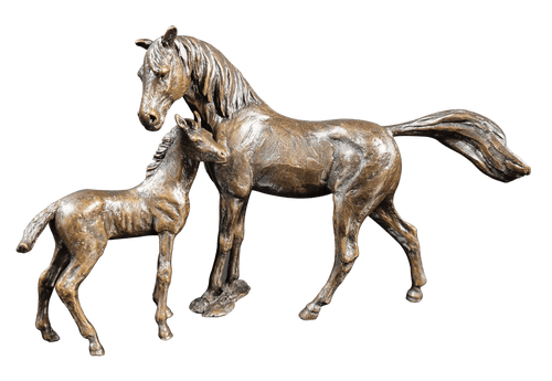 Richard Cooper Mare & Foal Bronze Sculpture Sculptures & Statues Catherine Best Dev