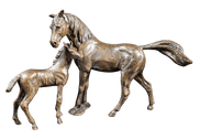 Richard Cooper Mare & Foal Bronze Sculpture Sculptures & Statues Catherine Best Dev