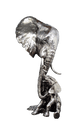 Richard Cooper Elephant and Calf Nickel Resin Sculpture Catherine Best Dev