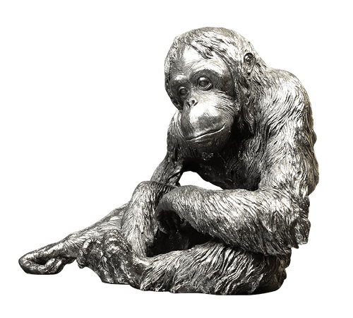 Richard Cooper Orangutan Nickel Resin Sculpture Catherine Best Dev