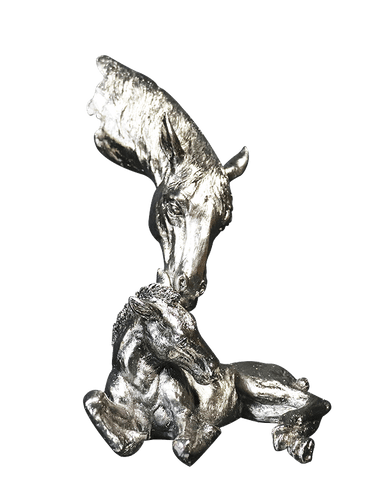 Richard Cooper Pony & Foal Nickel Resin Sculpture Catherine Best Dev