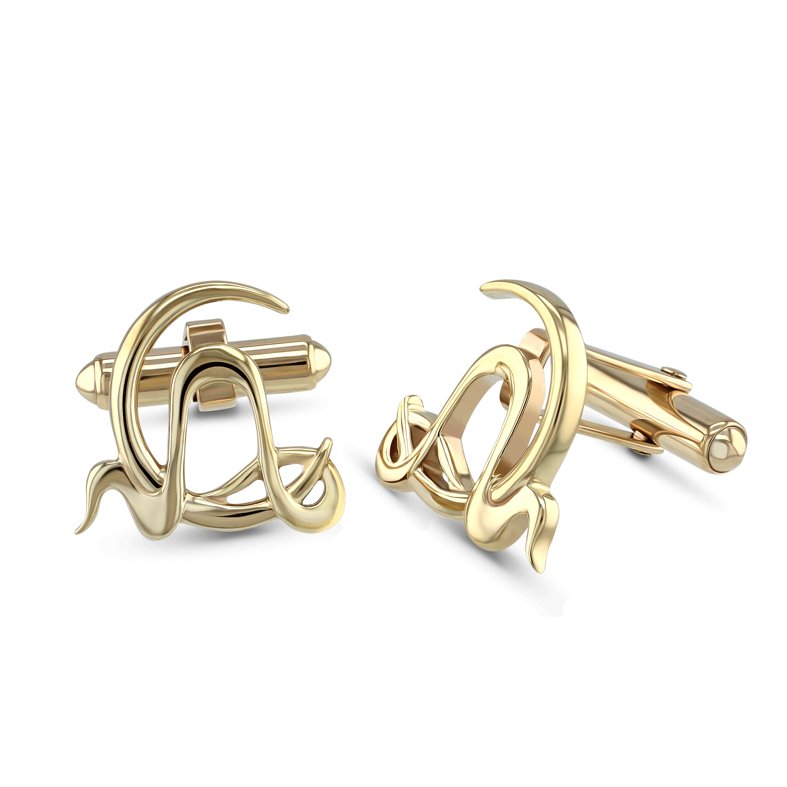 Aquarius Moon-sign Cufflinks Catherine Best Dev Silver