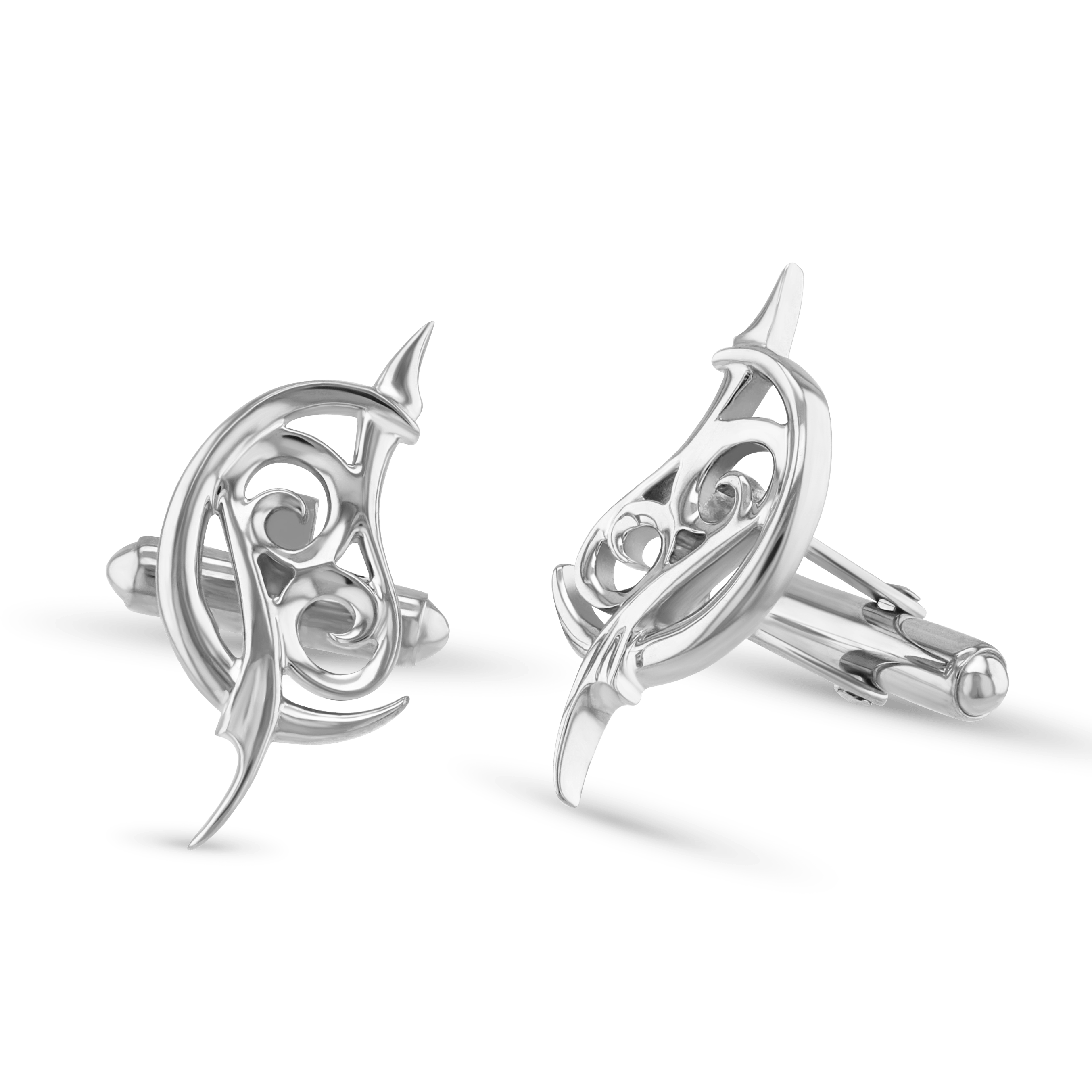 Cancer Moon-sign Cufflinks Catherine Best Dev Silver