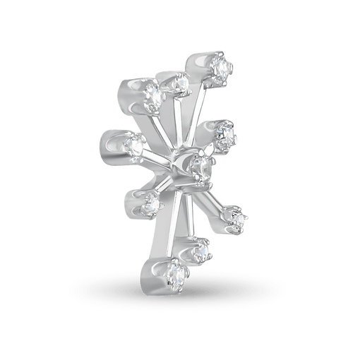 Starburst Silver and Cubic Zirconia Tie Pin Catherine Best Dev