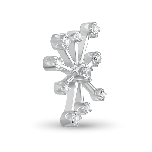 Starburst Silver and Cubic Zirconia Tie Pin Catherine Best Dev 