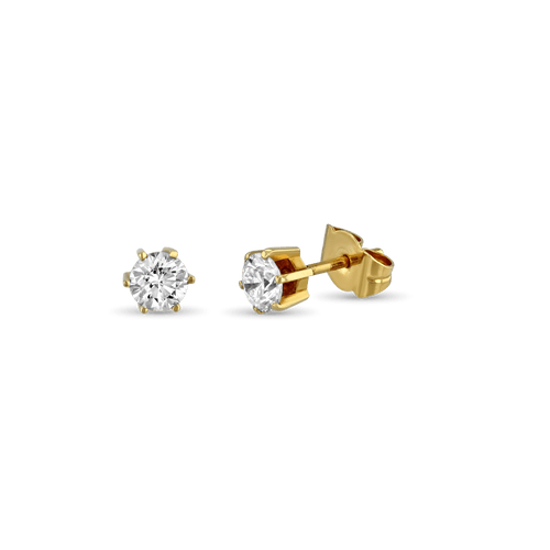 Shining Love Earrings Catherine Best Dev 18ct Yellow Gold 4.5mm 