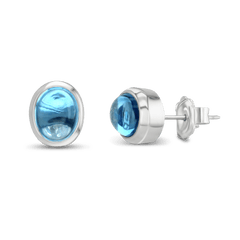 The CB Earrings Catherine Best Dev Blue Topaz Silver 