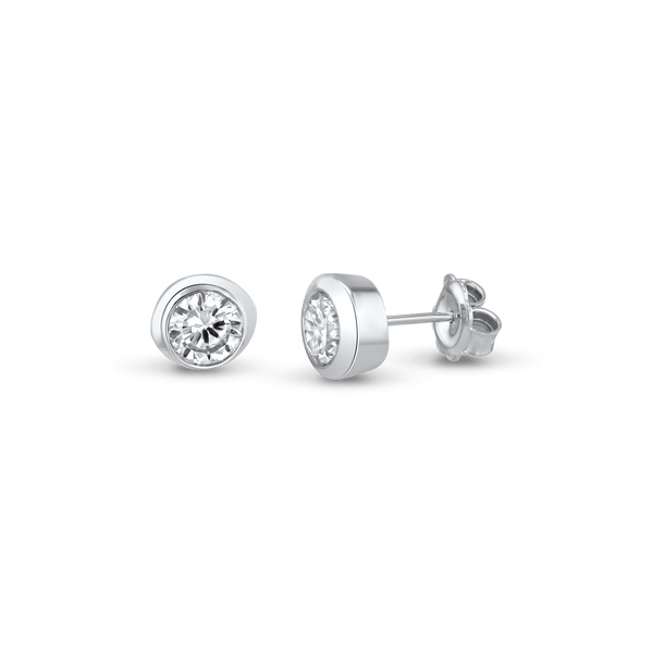 Just Because I... Earrings Catherine Best Dev Clear Cubic Zirconia Silver 