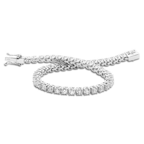 Lyra 18ct White Gold Finesse Claw Set Diamond Bracelet Catherine Best Dev 3 carats featuring 70 Diamonds 