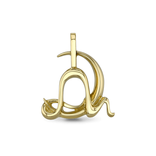 Aquarius Moon-sign Pendant Catherine Best Dev 9ct Yellow Gold Pendant