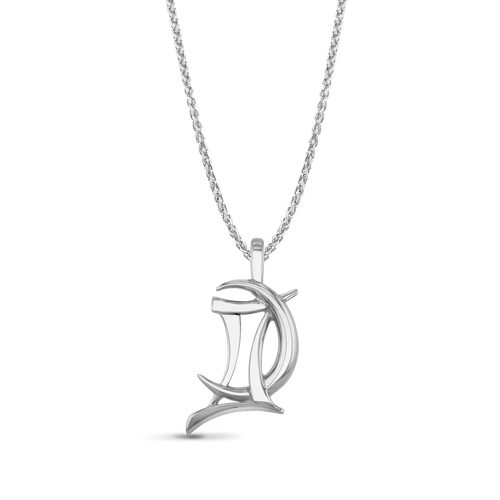 Gemini Moon-sign Pendant Catherine Best Dev Silver Pendant on a 18