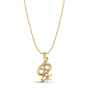 Cancer Zodiac Pendant Catherine Best Dev 9ct Yellow Gold Pendant on a 18