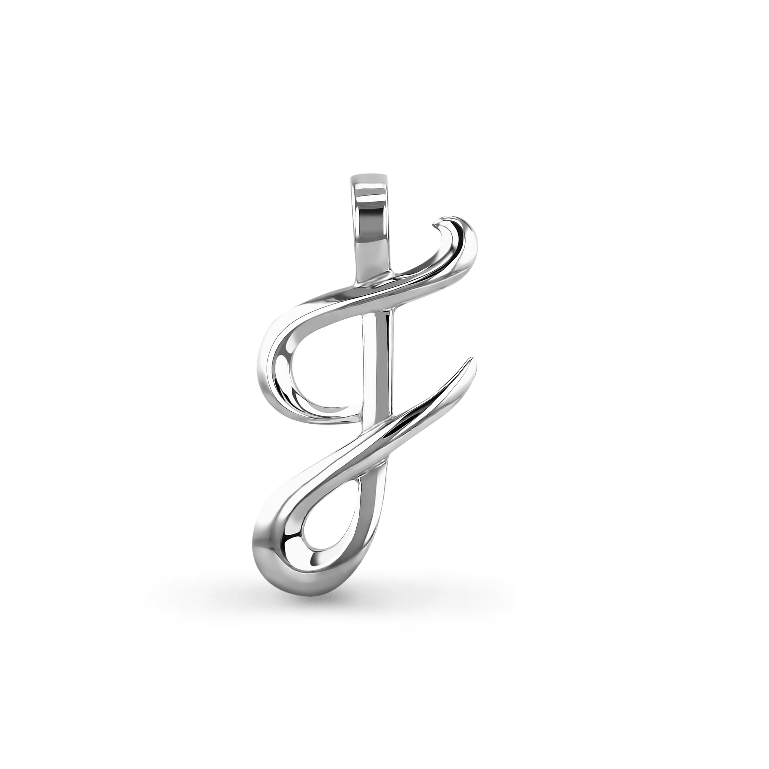 Initial F Love Letter Pendant Catherine Best Dev Pendant Silver
