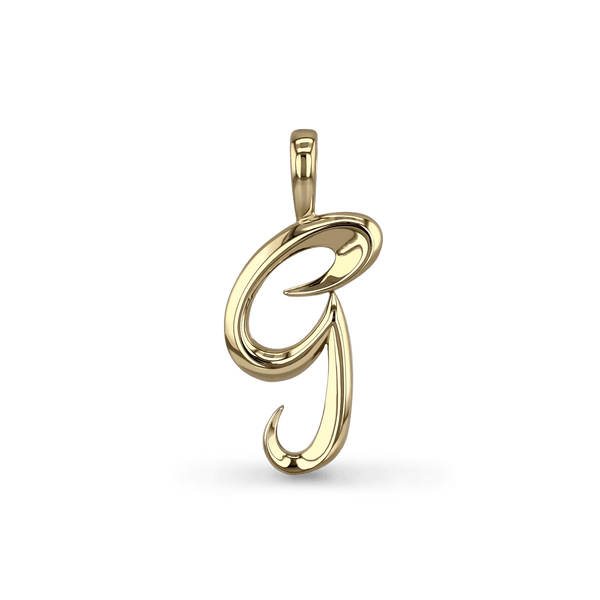 Initial G Love Letter Pendant Catherine Best Dev 9ct Yellow Gold Pendant 