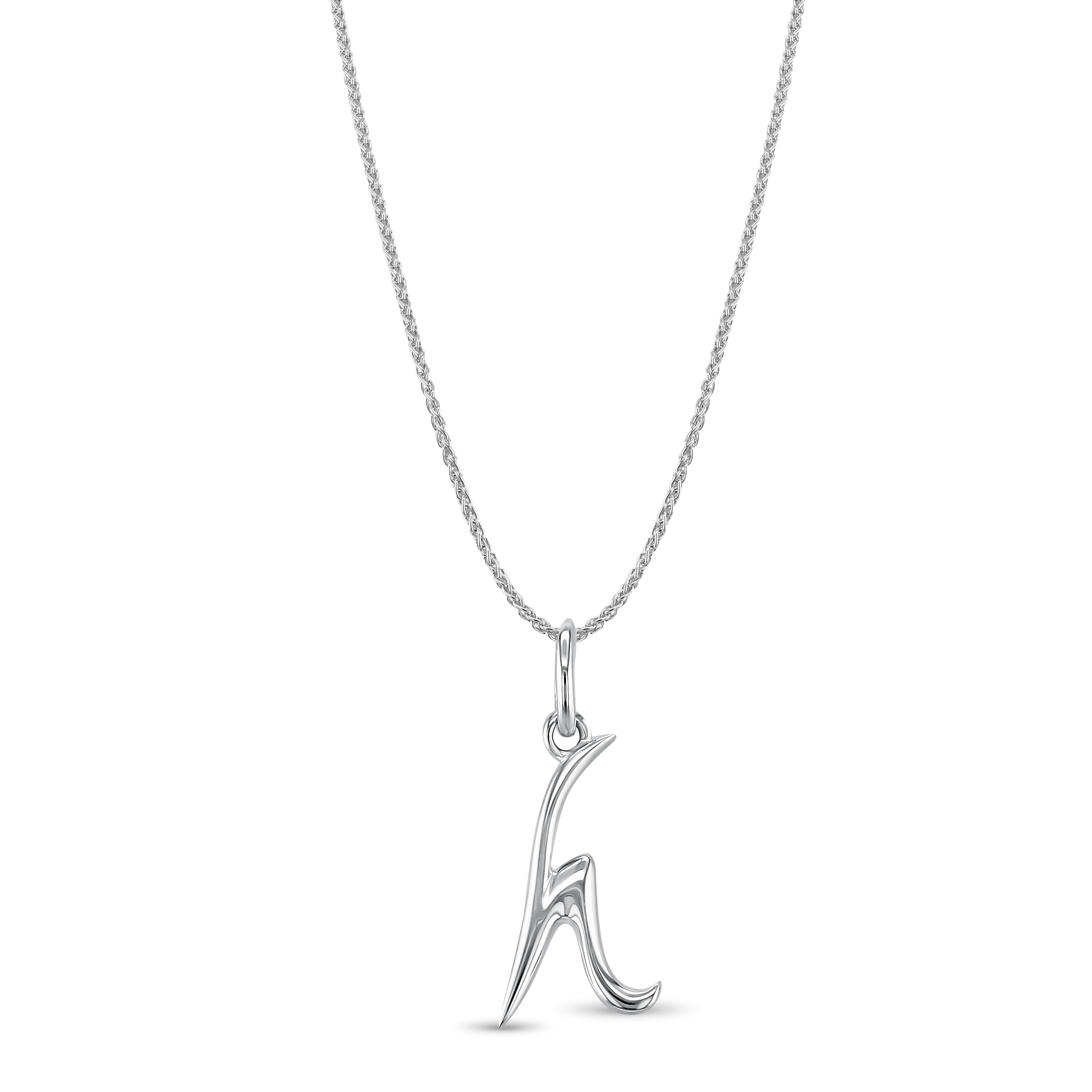 Initial H Love Letter Mini Pendant in Silver Catherine Best Dev Pendant