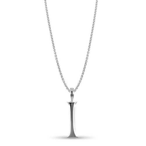 Initial I Love Letter Pendant Catherine Best Dev Silver Pendant on a 18 chain