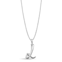 Initial L Love Letter Pendant Catherine Best Dev Silver Pendant on a 18 chain