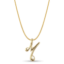 Initial M Love Letter Pendant Catherine Best Dev 9ct Yellow Gold Pendant on a 18 chain
