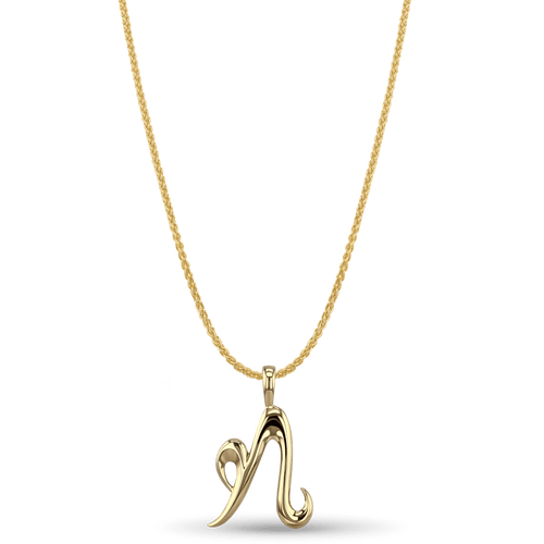 Initial N Love Letter Pendant Catherine Best Dev 9ct Yellow Gold Pendant on a 18 chain 