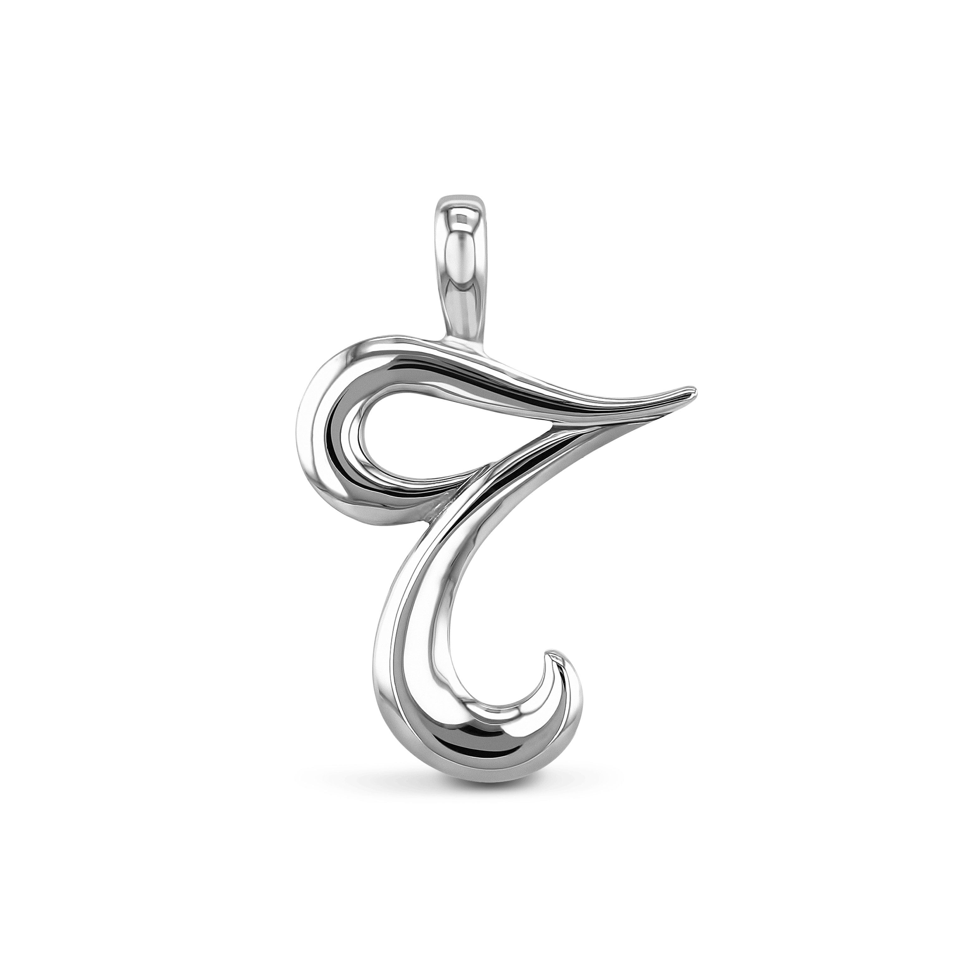 Initial T Love Letter Pendant Catherine Best Dev Silver Pendant