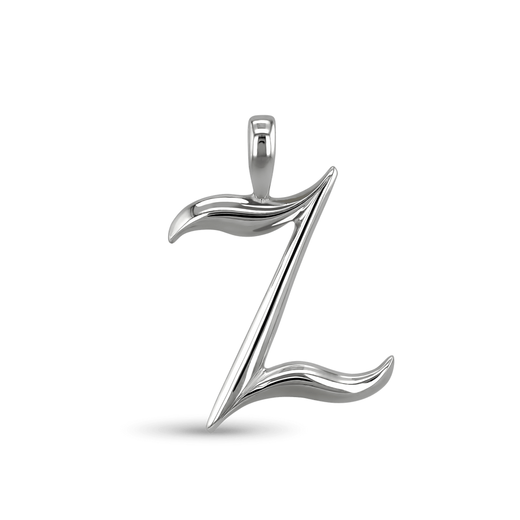 Initial Z Love Letter Pendant In Gold or Silver - Catherine Best