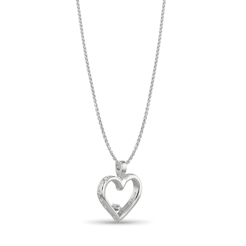 I Love You Pendant Catherine Best Dev 9ct White Gold Pendant on a 18