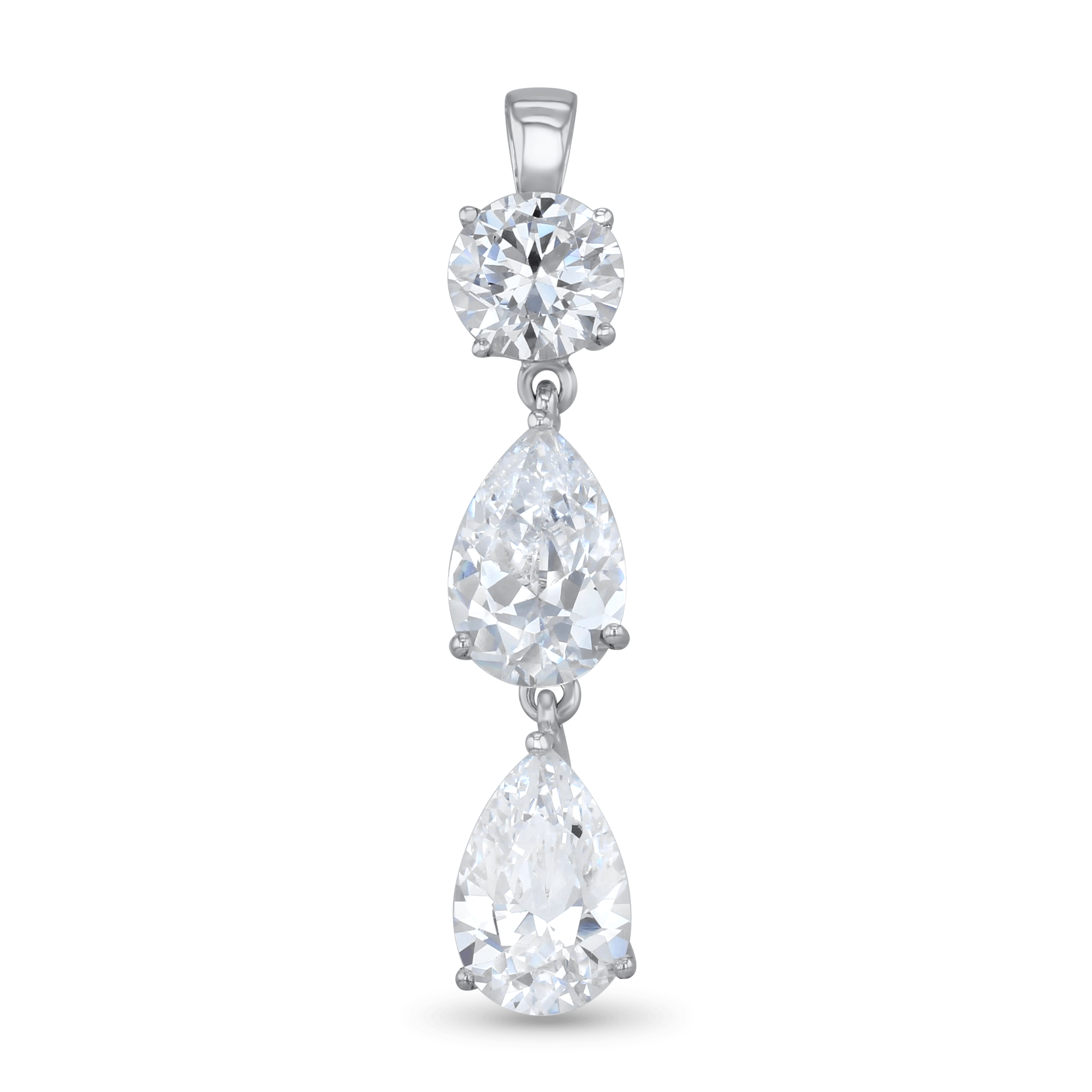 Midnight Pendant Catherine Best Dev 3 Stone Design Clear Cubic Zirconia Pendant