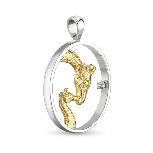 Life is Precious Pendant Catherine Best Dev Silver and Gold Plate Pendant 