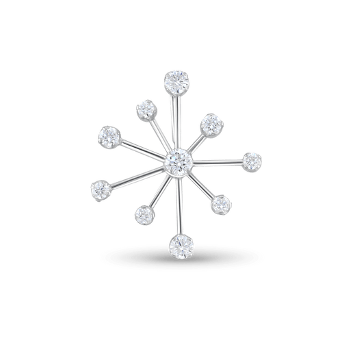 Starburst Silver and Cubic Zirconia Tie Pin Catherine Best Dev Larger