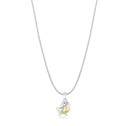Fred the Robin Pendant Catherine Best Silver and Gold Plate Pendant on a 18