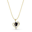 Open Heart Pendant Catherine Best Dev Pendant on a 18 chain 4.96ct 