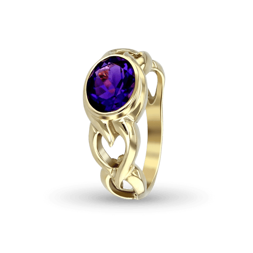 Hearts on Fire Ring Catherine Best Dev Amethyst 9ct Yellow Gold 