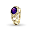 Hearts on Fire Ring Catherine Best Dev Amethyst 9ct Yellow Gold 