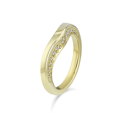 Starlight Ring Catherine Best Dev 18ct Yellow Gold Side Set Diamonds Higher 24mm Version