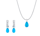 Sky Drops Pendant and Earrings Set Catherine Best Pendant on a 18