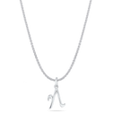 Initial N Love Letter Mini Pendant in Silver Catherine Best Dev Pendant on a 18 chain 