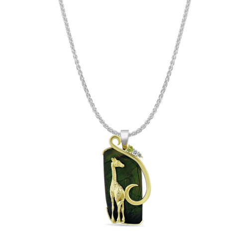 Across The Plain Pendant Catherine Best Dev Pendant on a 18 chain 