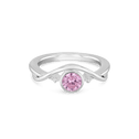 Embrace Ring Catherine Best Silver with Pink CZ 