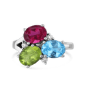 Sweetie Ring Catherine Best Peridot Topaz and Pink Tourmaline 