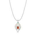 Mystic Flame Pendant Catherine Best Pentant with 18ct White Gold Chain 